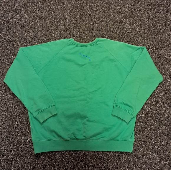 Clare V Sweatshirt French Terry Embroidered Green Size L - Picture 7 of 9